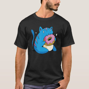 Camiseta Gato Azul y Donas