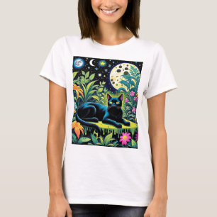 Camiseta Gato bajo las estrellas 1