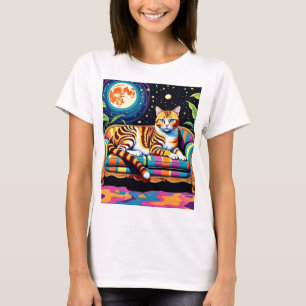 Camiseta Gato bajo las estrellas 2