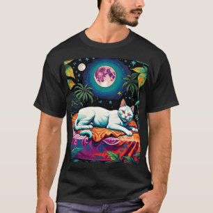 Camiseta Gato bajo las estrellas 3