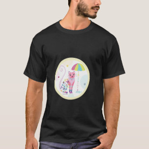 Camiseta Gato bajo paraguas