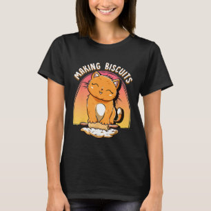 Camiseta Gato Baking Biscuits Cat Pastry Chef Shirt
