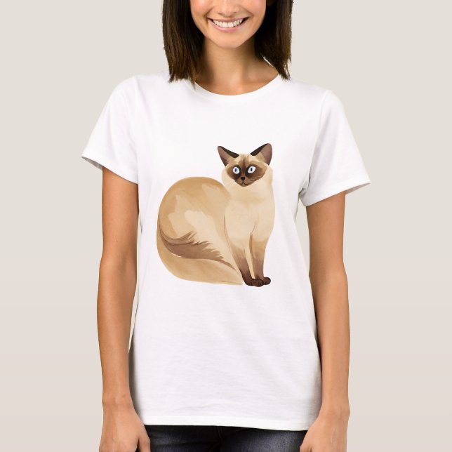 Camiseta gato balinés (Anverso)