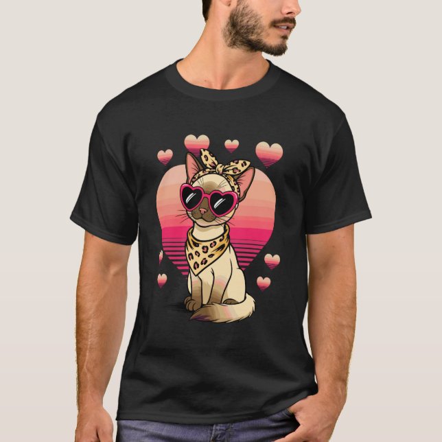 Camiseta Gato Balinés Día de San Valentín (Anverso)