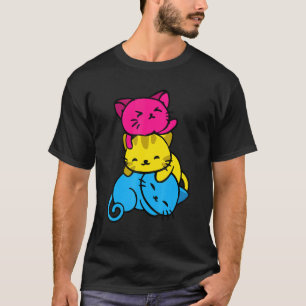 Camiseta Gato Bandera Lgbt Pansexual Gatos Mes del Orgullo 