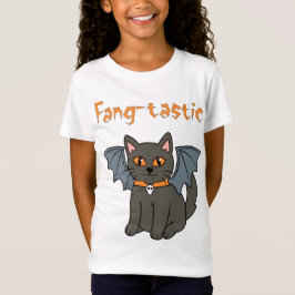 Camiseta Gato Bat de Halloween