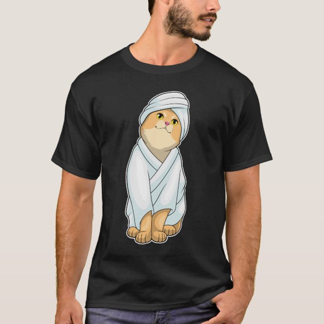 Camiseta Gato Bathe Bathrobe (Anverso)