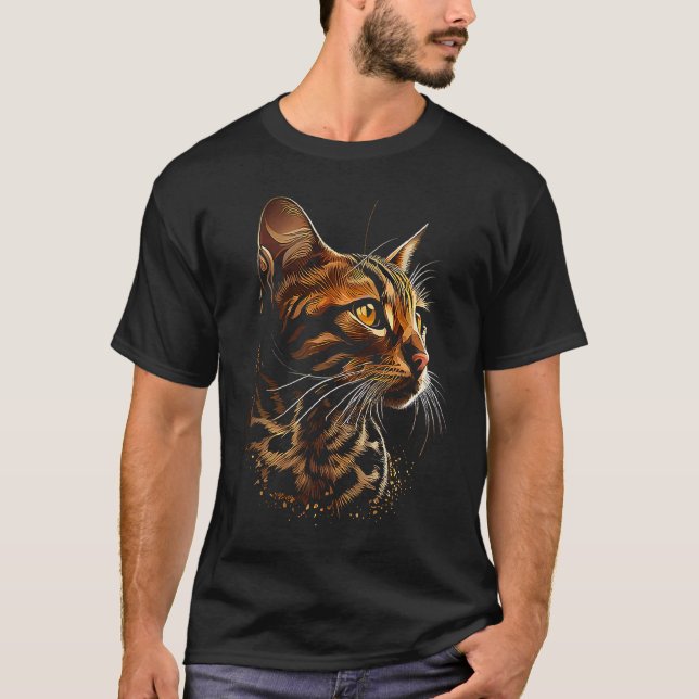 Camiseta gato Bengal  4 (Anverso)