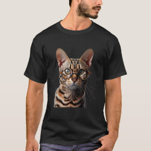 Camiseta Gato Bengal con Gafas