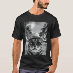 Camiseta Gato Bengal Divertido Selfie Gato Vacaciones de Ve