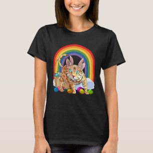Camiseta Gato Bengal Huevos de Pascua Conejo Conejito