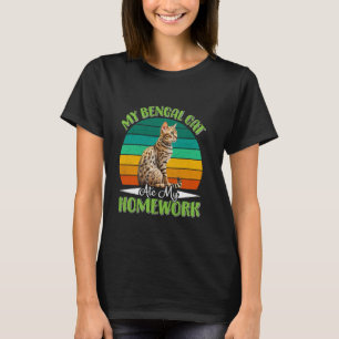 Camiseta Gato Bengal MI GATO BENGAL SE COMIÓ MI DEBER Funny