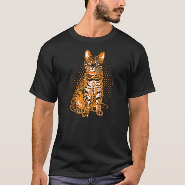 Camiseta Gato Bengala Retro Gato Lover (Anverso)