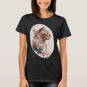 Camiseta Gato bengalí dulce flor de cerezo japonés Sakura W