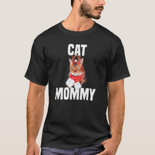 Camiseta Gato bengalí lindo con disfraz de reno gata mamá