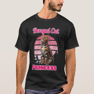Camiseta Gato bengalí madre BENGAL PRINCESS Gracioso gato b