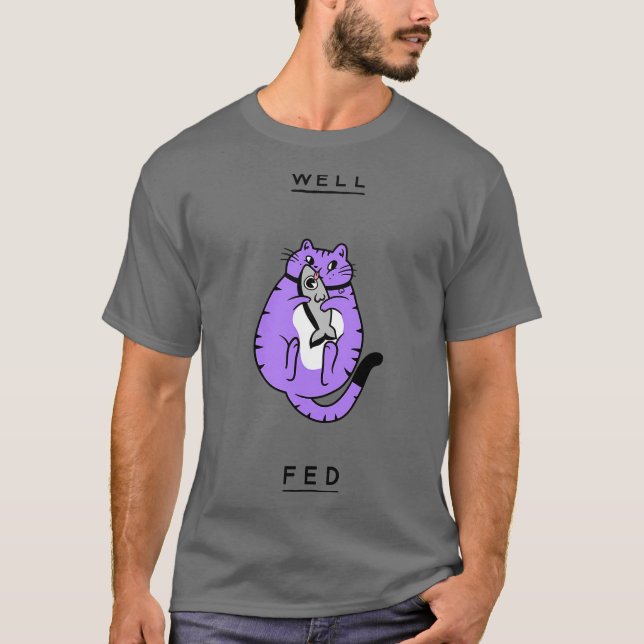 Camiseta Gato Bien Alimentado (Anverso)