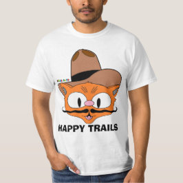 Camiseta Gato Bigote de Dibujos Animados Senderos Felices d