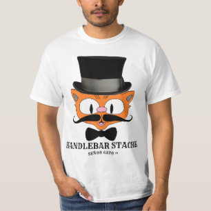 Camiseta GATO BIGOTE Humorístico Gato de Dibujos Animados c