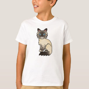 Camiseta Gato Birman / Ragdoll atigrado de punta de foca