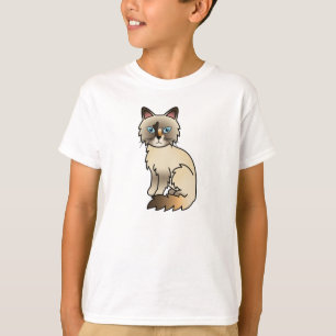 Camiseta Gato Birman / Ragdoll de punto tortie