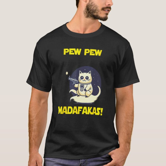 Camiseta Gato Birmano Astronauta Espacial Pew Madafakas (Anverso)