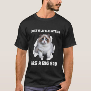 Camiseta Gato Birmano Himalayo Snowshoe Destrozado Pequeño 