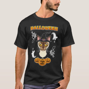 Camiseta Gato birmano I feliz Halloween