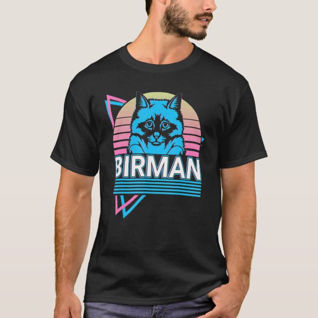 Camiseta Gato Birmano Retro (Anverso)