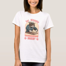 Camiseta Gato Biscuits, Kitty Baking