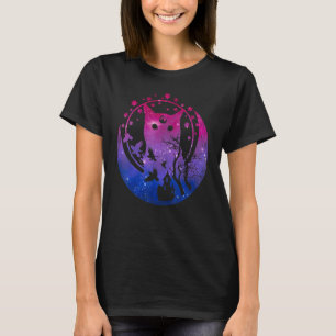 Camiseta Gato bisexual en el espacio de la luna Gay Festiva