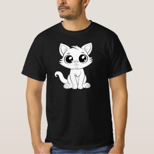 Camiseta Gato blanco adorable