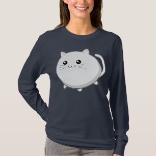 Camiseta Gato blanco del gatito del kawaii lindo