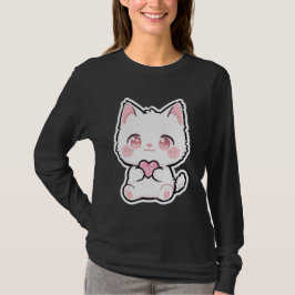Camiseta Gato blanco encantador