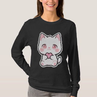 Camiseta Gato blanco encantador
