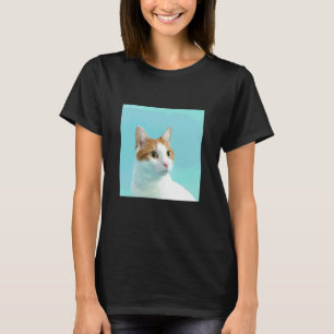 Camiseta gato blanco marrón_001