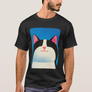 Camiseta Gato Blanco y Negro