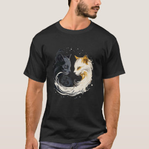 Camiseta gato blanco y negro