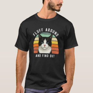 Camiseta Gato blanco y negro divertido humor sarcástico pel
