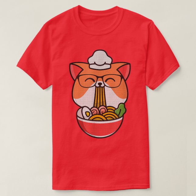 Camiseta gato boba come ramen anime kawaii neko, gato come  (Diseño del anverso)