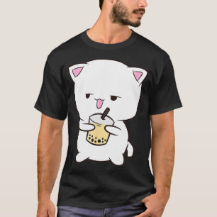 Camiseta Gato Boba lindo con Boba Tea Cat Beber Burbuja