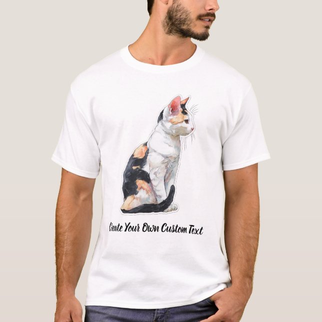 Camiseta Gato Bobtail Japonés Crea tu propio texto personal (Anverso)