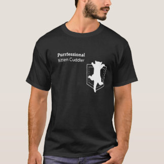 Camiseta Gato Bolsillo Profesional Gatito Acariciador Colga