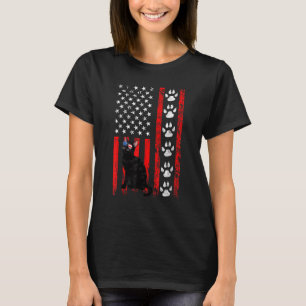 Camiseta Gato Bombay Pata de la Bandera Americana Patriótic