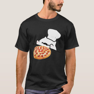Camiseta Gato Bongo Chef de Pizza Memes Dank