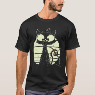 Camiseta Gato Bonito Con Arco Y Flecha Gato Arquero