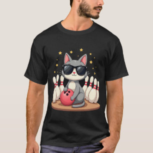 Camiseta Gato Bonito Con Gafas de Sol Gato Jugando a los Bo