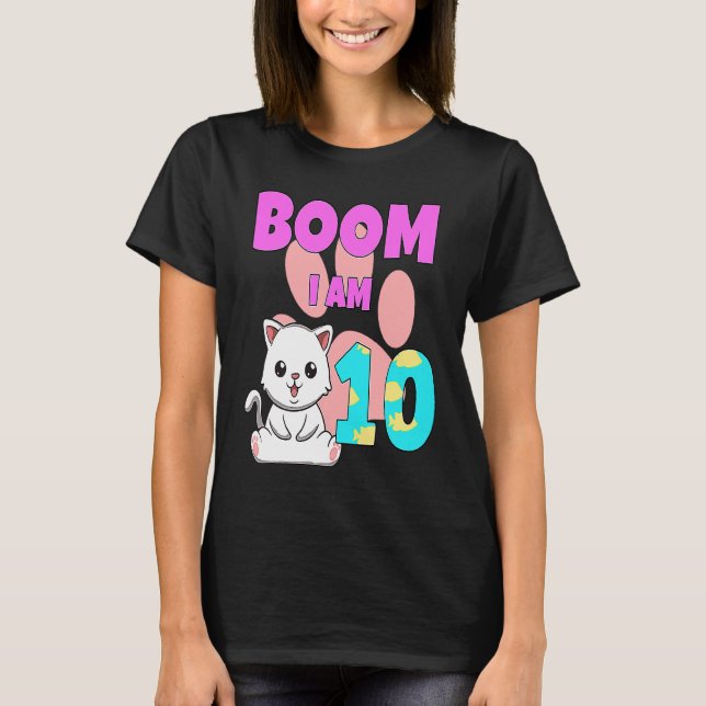 Camiseta Gato Boom Tengo 10 (Anverso)