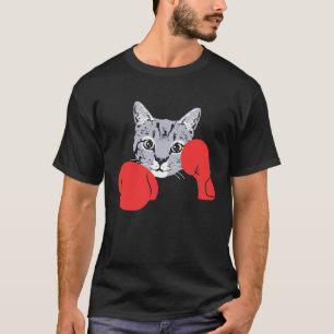Camiseta Gato Boxeador Animal Gato Gatito Boxeo