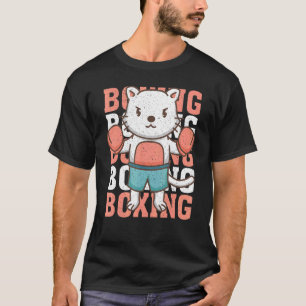 Camiseta Gato Boxeador Animal Guantes de Boxeo Geniales Ca